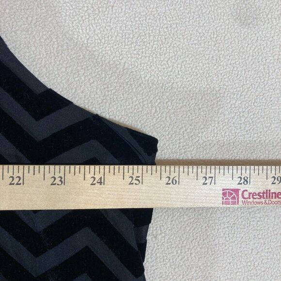 LANE BRYANT Chevron Velvet Burnout Tank Top Size 22/24 Asymmetrical Whimsigoth - Picture 3 of 8